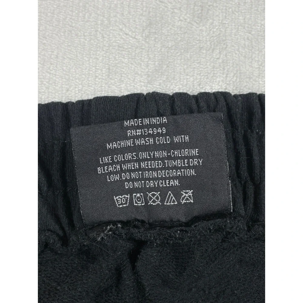 True Religion Sweatpants Men's L Black Joggers Big Horseshoe Logo Lounge
